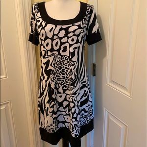 TIANB Sundress Tunic Black & White Dress size M
